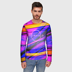 Лонгслив мужской Starfield geometry game, цвет: 3D-принт — фото 2