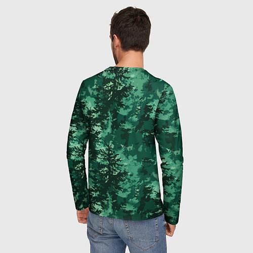 Мужской лонгслив Шифровка маскировка - мат / 3D-принт – фото 4