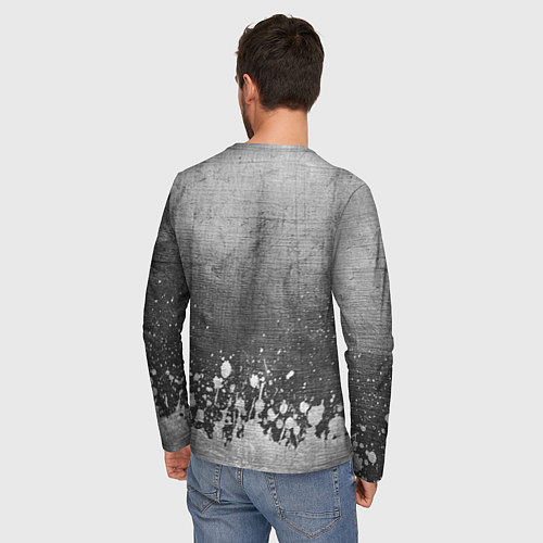 Мужской лонгслив Tottenham - grey gradient посередине / 3D-принт – фото 4
