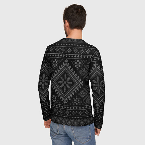 Мужской лонгслив Славянин / 3D-принт – фото 4