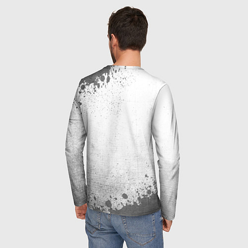 Мужской лонгслив Behemoth - white gradient / 3D-принт – фото 4