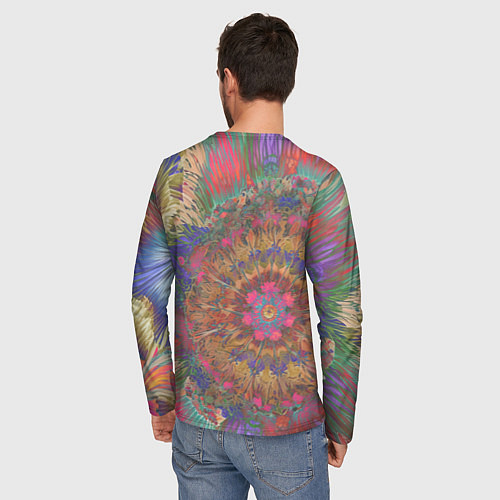 Мужской лонгслив Калейдоскоп красок / 3D-принт – фото 4