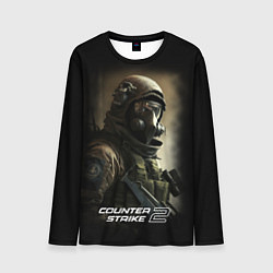 Лонгслив мужской Counter strike 2 спецназ, цвет: 3D-принт