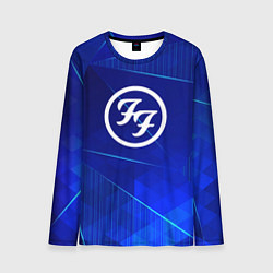 Лонгслив мужской Foo Fighters blue poly, цвет: 3D-принт