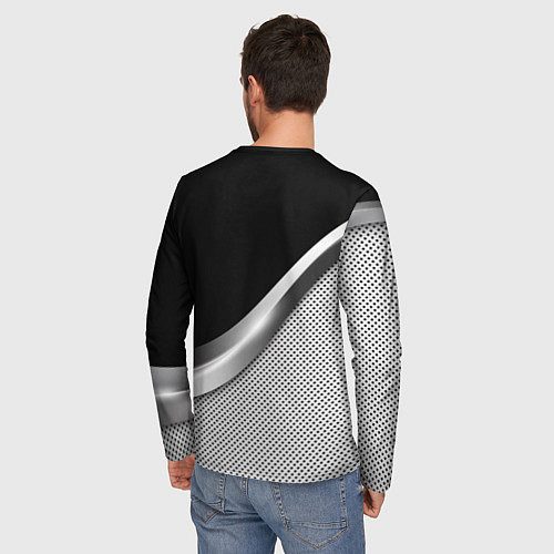 Мужской лонгслив Subaru metal steel / 3D-принт – фото 4