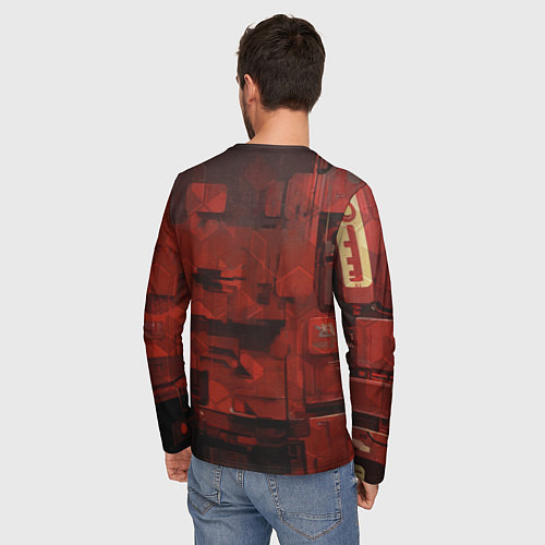 Мужской лонгслив Футуристичная девушка-робот / 3D-принт – фото 4