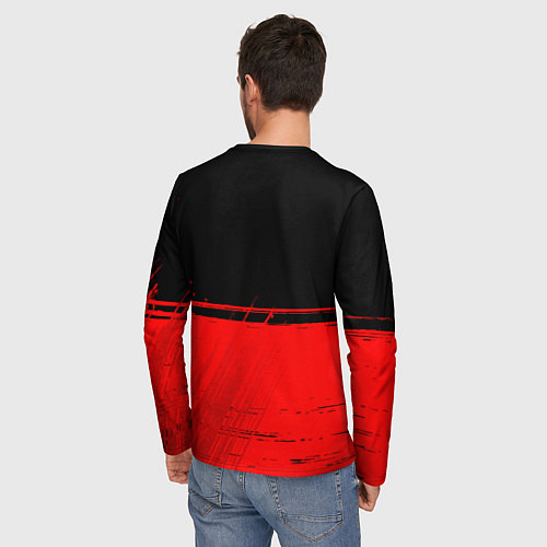 Мужской лонгслив Akame ga Kill - red gradient посередине / 3D-принт – фото 4