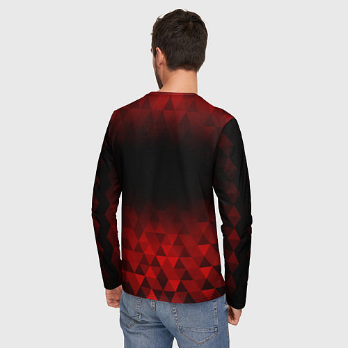 Мужской лонгслив GTA red poly / 3D-принт – фото 4