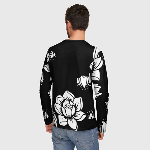 Мужской лонгслив Русская община символика розы / 3D-принт – фото 4