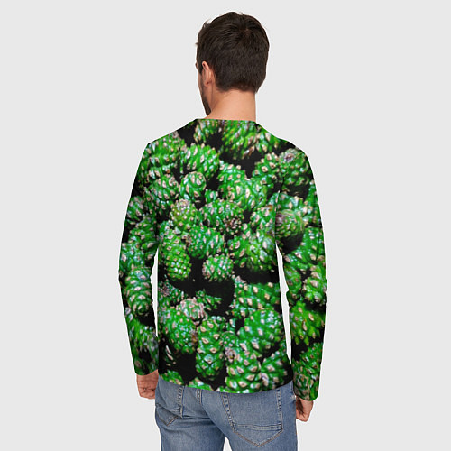 Мужской лонгслив Гора зеленых шишек: с отступающим годом / 3D-принт – фото 4