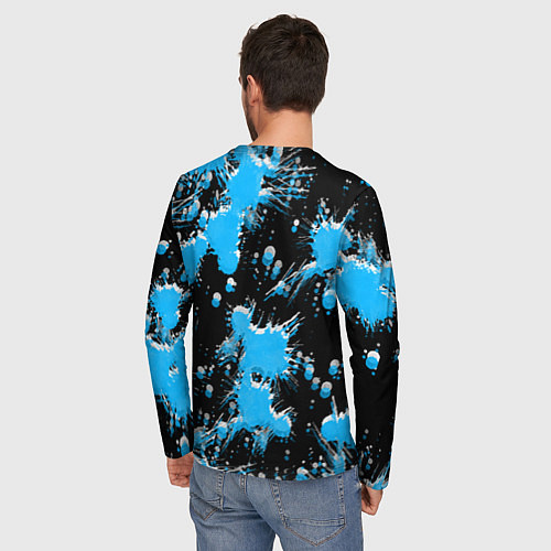 Мужской лонгслив Quake краски текстура / 3D-принт – фото 4