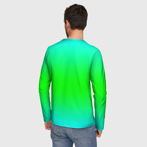 Мужской лонгслив Кислотный градиент текстура / 3D-принт – фото 4