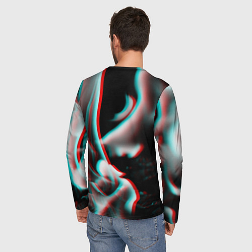 Мужской лонгслив Tekken fire glitch / 3D-принт – фото 4