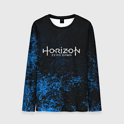 Лонгслив мужской Horizon: Zero Dawn синие брызги красок, цвет: 3D-принт