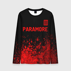 Лонгслив мужской Paramore - red gradient посередине, цвет: 3D-принт