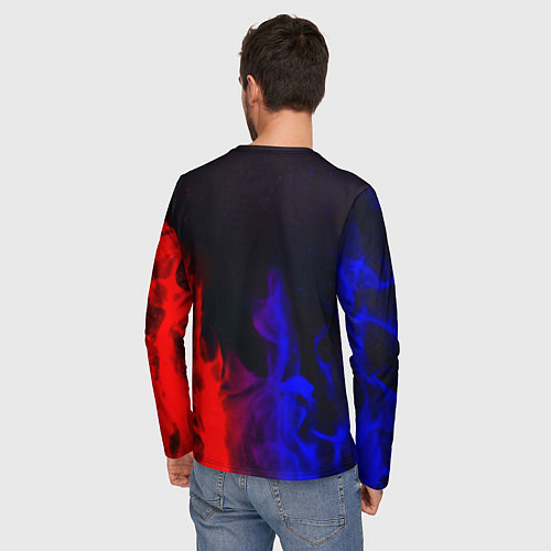 Мужской лонгслив Horizon: Zero Dawn flame steel / 3D-принт – фото 4