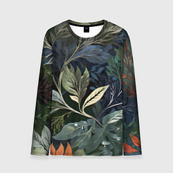 Мужской лонгслив Объемные листья