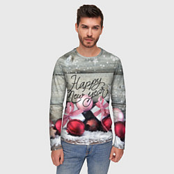 Лонгслив мужской Новогодние подарки, цвет: 3D-принт — фото 2