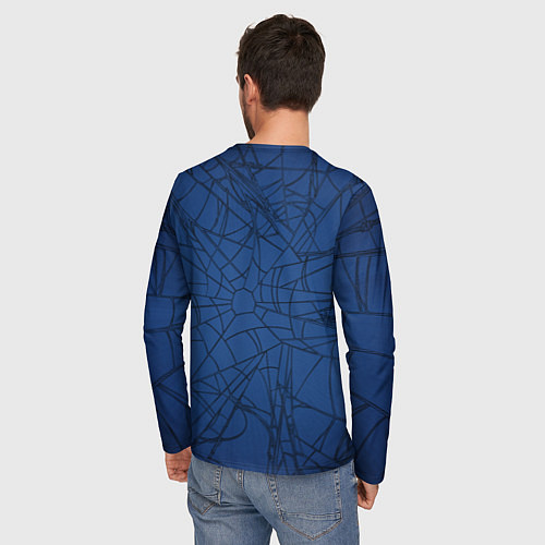 Мужской лонгслив Spider-man with a spider web / 3D-принт – фото 4