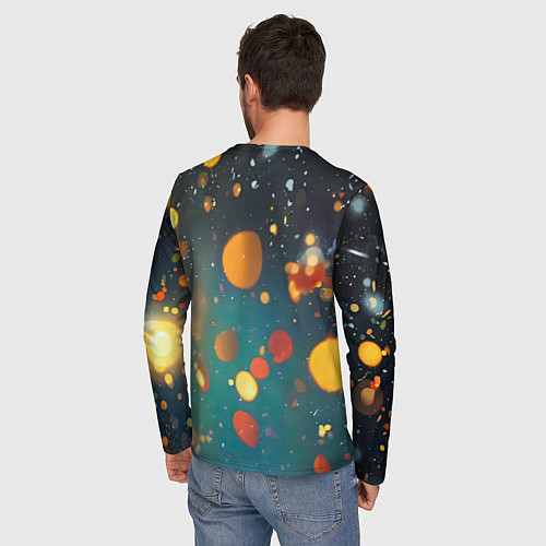 Мужской лонгслив Джокер с шампанским - новый год / 3D-принт – фото 4