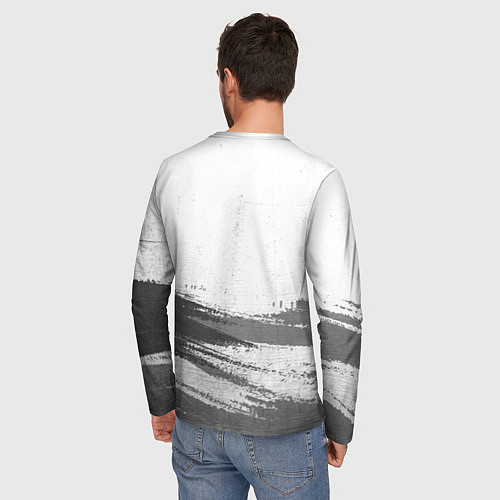Мужской лонгслив Roma - white gradient посередине / 3D-принт – фото 4