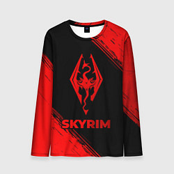 Лонгслив мужской Skyrim - red gradient, цвет: 3D-принт