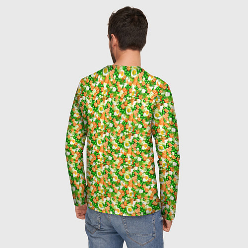 Мужской лонгслив Салат - Оливье / 3D-принт – фото 4