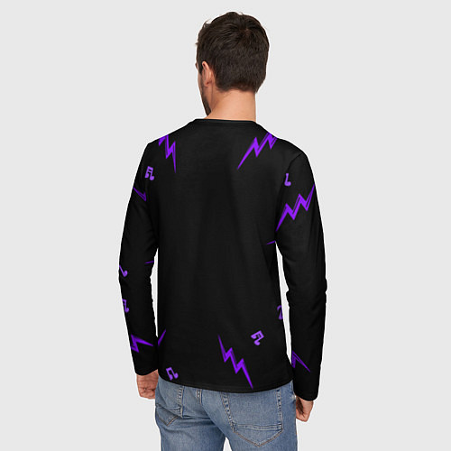 Мужской лонгслив Nightwish неоновый череп / 3D-принт – фото 4