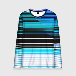 Лонгслив мужской Разноцветные вертикальные линии, цвет: 3D-принт