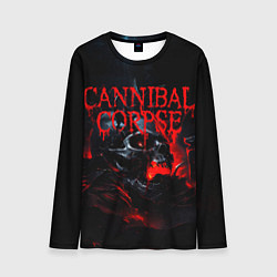 Лонгслив мужской Cannibal Corpse кровавый череп, цвет: 3D-принт