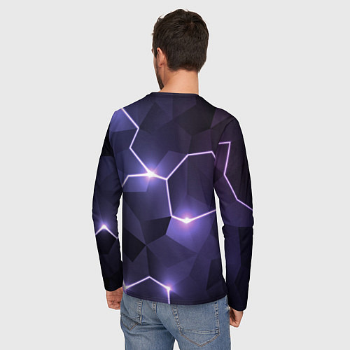 Мужской лонгслив Молниеносная геометрия с подсветкой / 3D-принт – фото 4