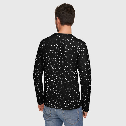 Мужской лонгслив Сфинкс в шапке Санты / 3D-принт – фото 4