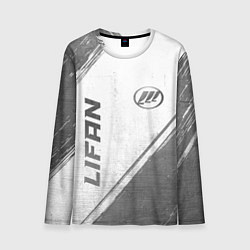 Мужской лонгслив Lifan - white gradient вертикально