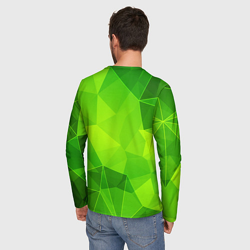 Мужской лонгслив David Bowie green poly / 3D-принт – фото 4