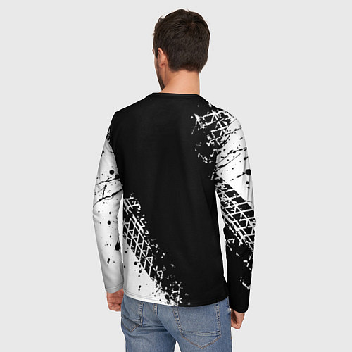 Мужской лонгслив Ducati - следы от шин / 3D-принт – фото 4