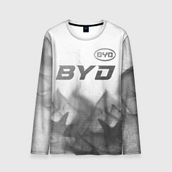 Лонгслив мужской BYD - white gradient посередине, цвет: 3D-принт