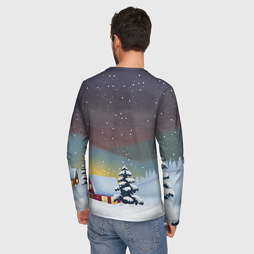 Мужской лонгслив С новым 2025 годом змейка / 3D-принт – фото 4