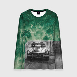 Лонгслив мужской Ретроавтомобиль, цвет: 3D-принт