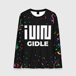 Лонгслив мужской Gidle конфети, цвет: 3D-принт