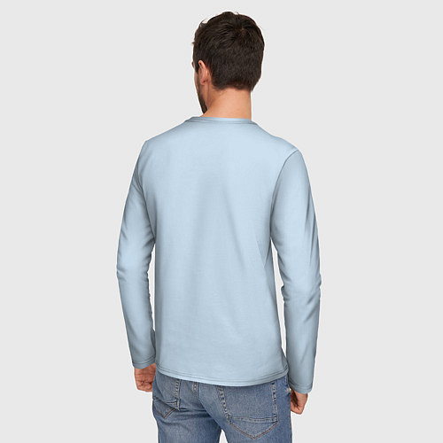 Мужской лонгслив Новогодний паттерн с подарками и ёлочными шариками / 3D-принт – фото 4