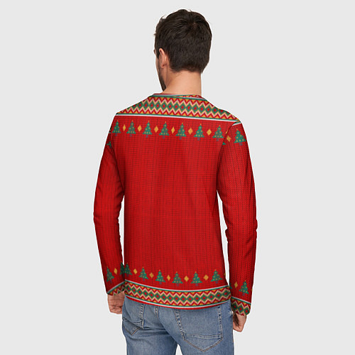 Мужской лонгслив Atletico Madrid new year / 3D-принт – фото 4