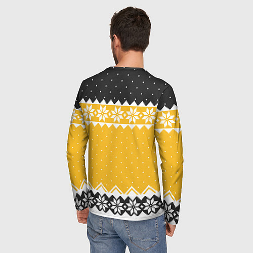 Мужской лонгслив Зеницу новогодний свитер из Demon slayer / 3D-принт – фото 4