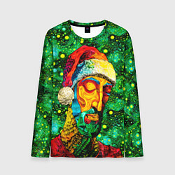 Лонгслив мужской Ded Moroz: pop-art-brut-nouveau pointillism, цвет: 3D-принт