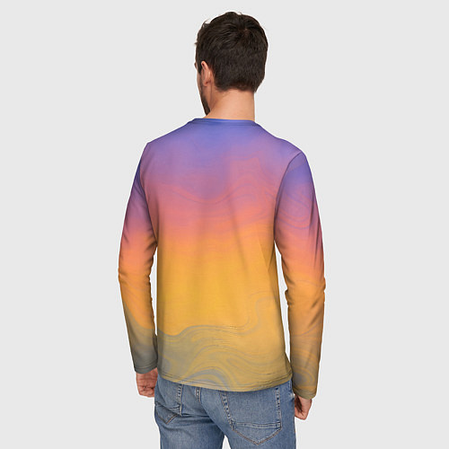 Мужской лонгслив Яркий градиент / 3D-принт – фото 4
