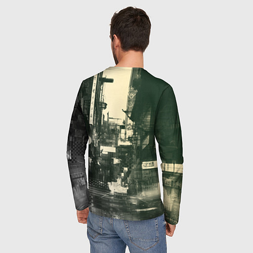 Мужской лонгслив Боевой кибернетический робот / 3D-принт – фото 4