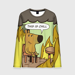 Лонгслив мужской This is chill - this is fine мем, цвет: 3D-принт