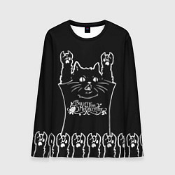 Лонгслив мужской Bullet For My Valentine: cat rock, цвет: 3D-принт