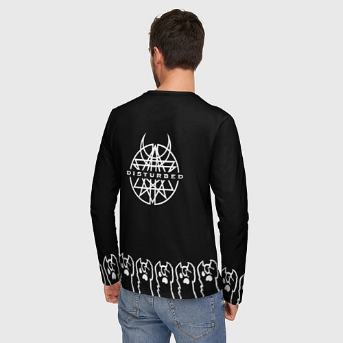 Мужской лонгслив Disturbed: cat rock / 3D-принт – фото 4