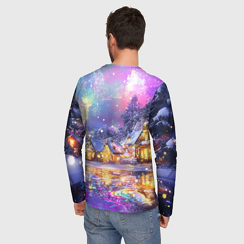 Мужской лонгслив Настроение рождества / 3D-принт – фото 4