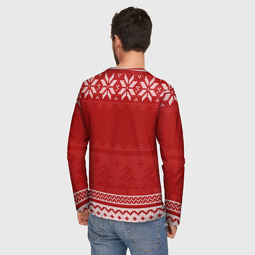 Мужской лонгслив С годом лучшего воспитателя с оленями / 3D-принт – фото 4